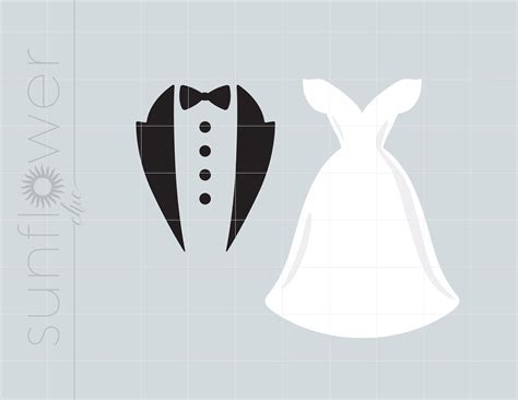 Free Wedding Dress SVG: Dress Up Your Wedding Stationery